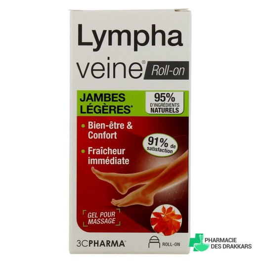 3C Pharma Lymphaveine Roll-on Jambes Légères