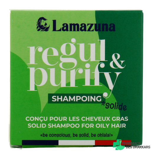 Lamazuna Shampooing solide Cheveux Gras Argile verte et Spiruline