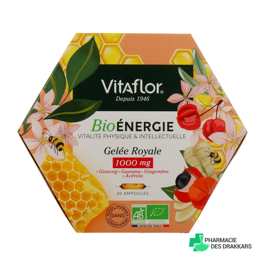 Vitaflor Gelée Royale BIO 1000 mg Énergie +
