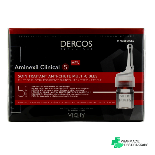 Vichy Dercos Aminexil Clinical 5 Soin traitant Anti-chute 21 monodoses
