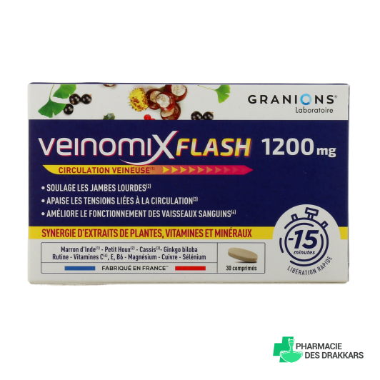 Granions Veinomix Flash 1200 mg Circulation Veineuse