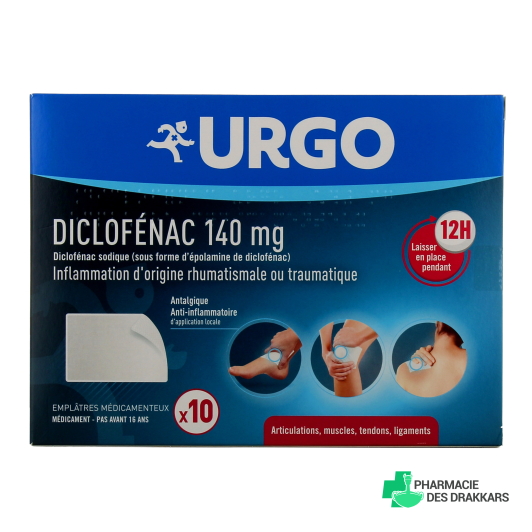 Urgo Diclofenac Emplâtres Médicamenteux 140 mg