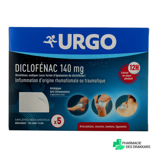 Urgo Diclofenac Emplâtres Médicamenteux 140 mg