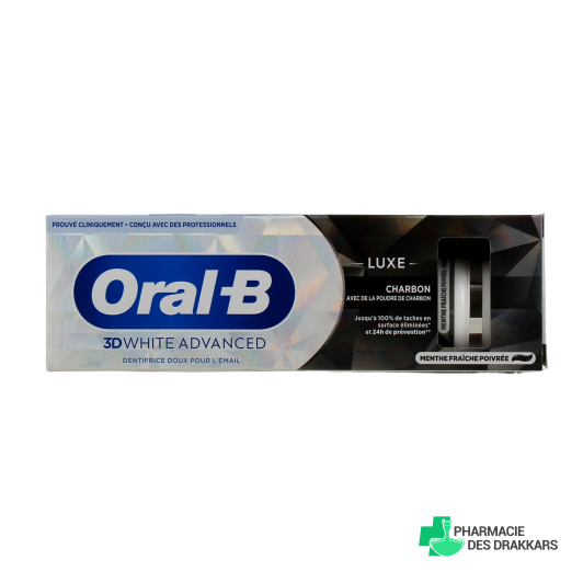 Oral-B 3D White Advanced Dentifrice Luxe Charbon