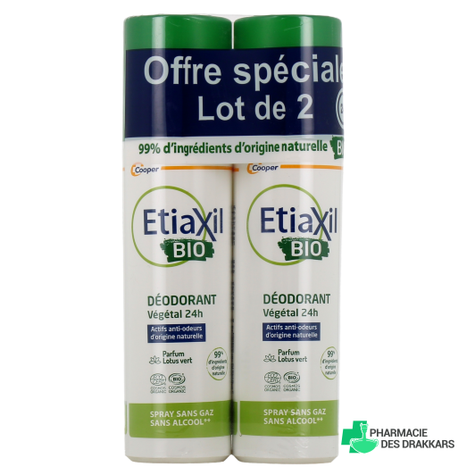 Etiaxil Bio Déodorant Spray Végétal 24h