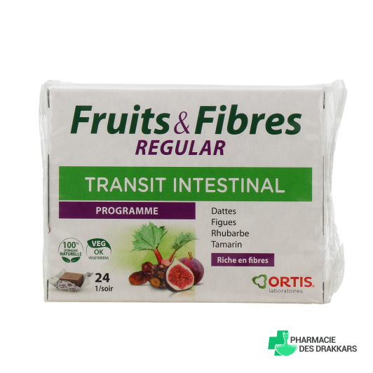 Ortis Fruits & Fibres Regular Transit Intestinal Cubes à Mâcher