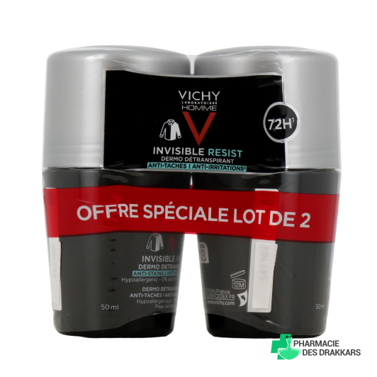 Vichy Homme Déodorant Invisible Resist Dermo Détranspirant 72h
