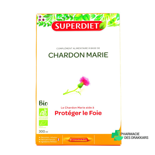 Super Diet Chardon Marie Bio 20 Ampoules