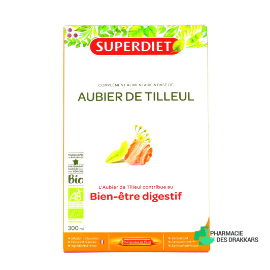 Super Diet Aubier de Tilleul Bio 20 ampoules