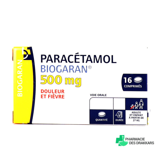 Biogaran Paracétamol 500 mg 16 comprimés