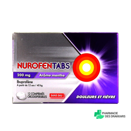 NurofenTabs Ibuprofène 200 mg 12 comprimés orodispersibles