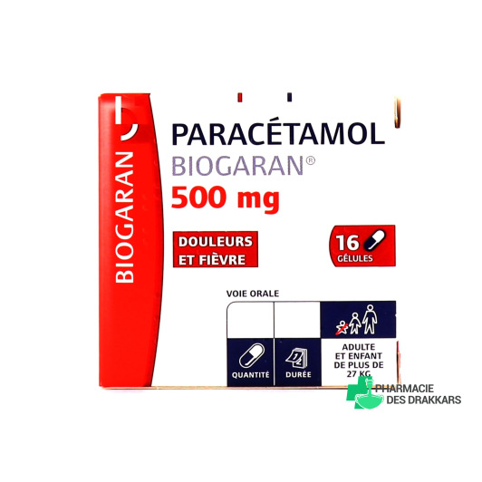 Biogaran Paracétamol 500 mg Gélules