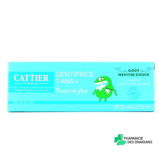 Cattier Dentifrice Bio 7 ans+