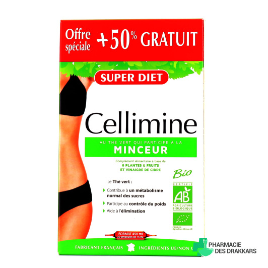 Super Diet Cellimine Bio 30 Ampoules dont 50% gratuit