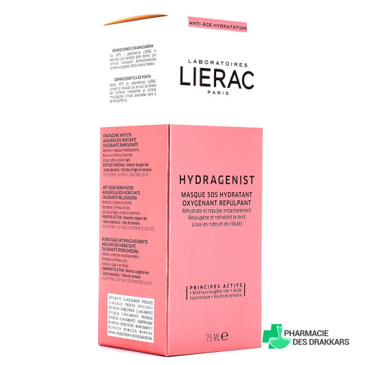 Lierac Hydragenist Masque SOS Hydratant Oxygénant Repulpant