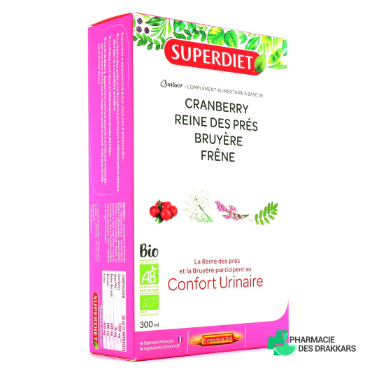 Super Diet Quatuor Bio Confort Urinaire 20 ampoules