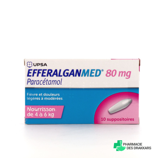 EfferalganMed 80 mg 10 suppositoires