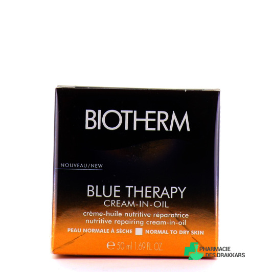 Blue therapy cream in oil