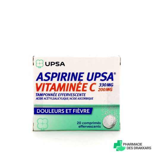 Aspirine vitamine C 330mg / 200mg 20 comprimés