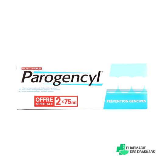 Parogencyl Dentifrice Prévention Gencives Lot 2 x 75ml