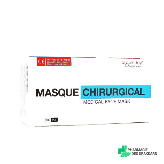 Orgakiddy Masque Chirurgical Adultes & Enfants x 50