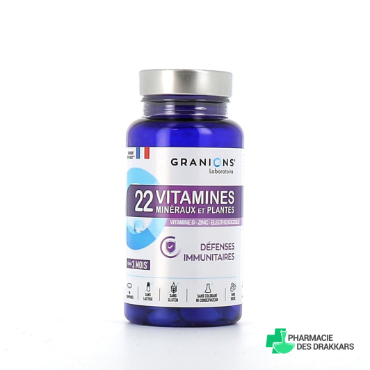 Granions 22 vitamines minéraux et plantes défenses immunitaires