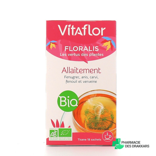 Vitaflor Floralis Tisane Allaitement Bio 18 sachets